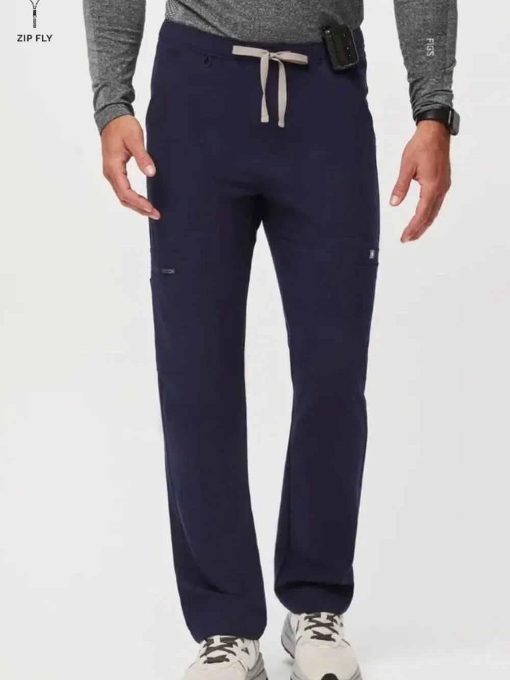 Olive Green Figs Scrub Set (Top + Pants)